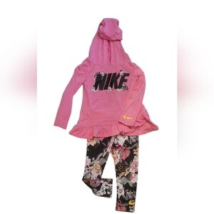Nike 2 piece matching Hooded Top and Leggings Set